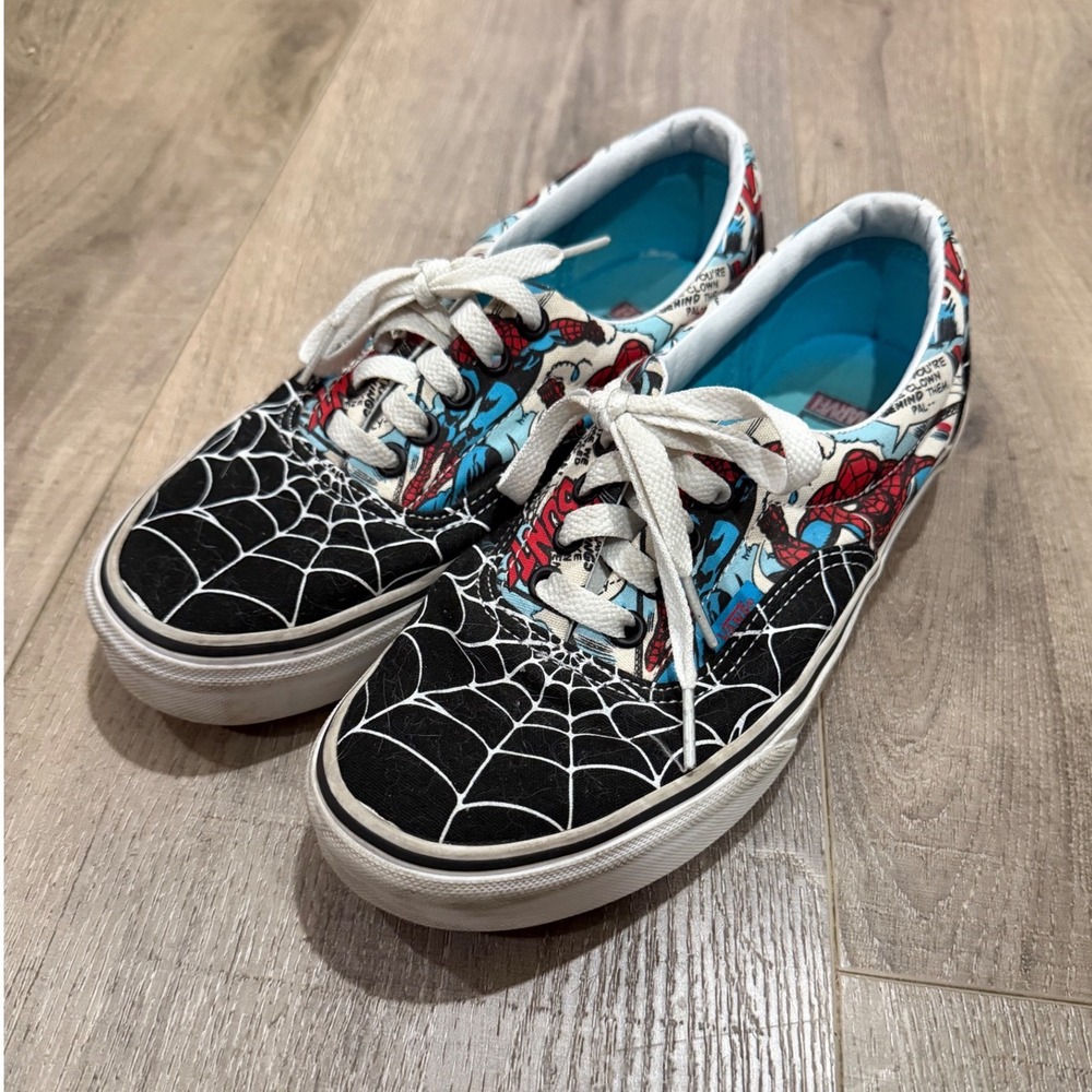 RARE Vans Era x Marvel Comics 2013 Spider-Man Sneakers Mens 7 Womens 8.5
